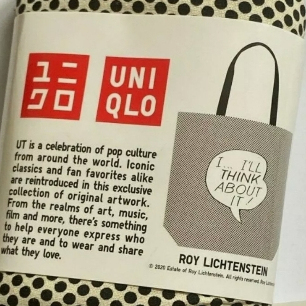 Uniqlo UT ROY LICHTENSTEIN ECO tote bag off white - Picture 3 of 5